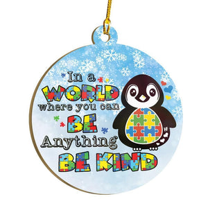 Autism Penguins Ornament, Christmas Ornament Gift, Christmas Gift, Christmas Decoration