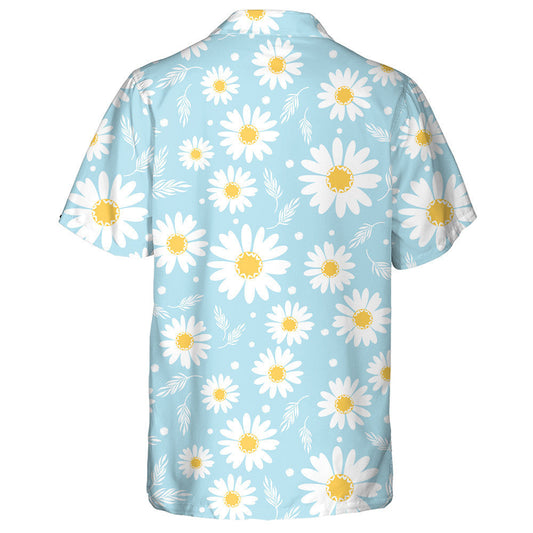 Sceitseáil Bláth Beag Nóinín Agus Duilleoga ar Chúlra Gorm Léine Haváí, Bronntanas Léine Haváís, Bronntanas Nollag