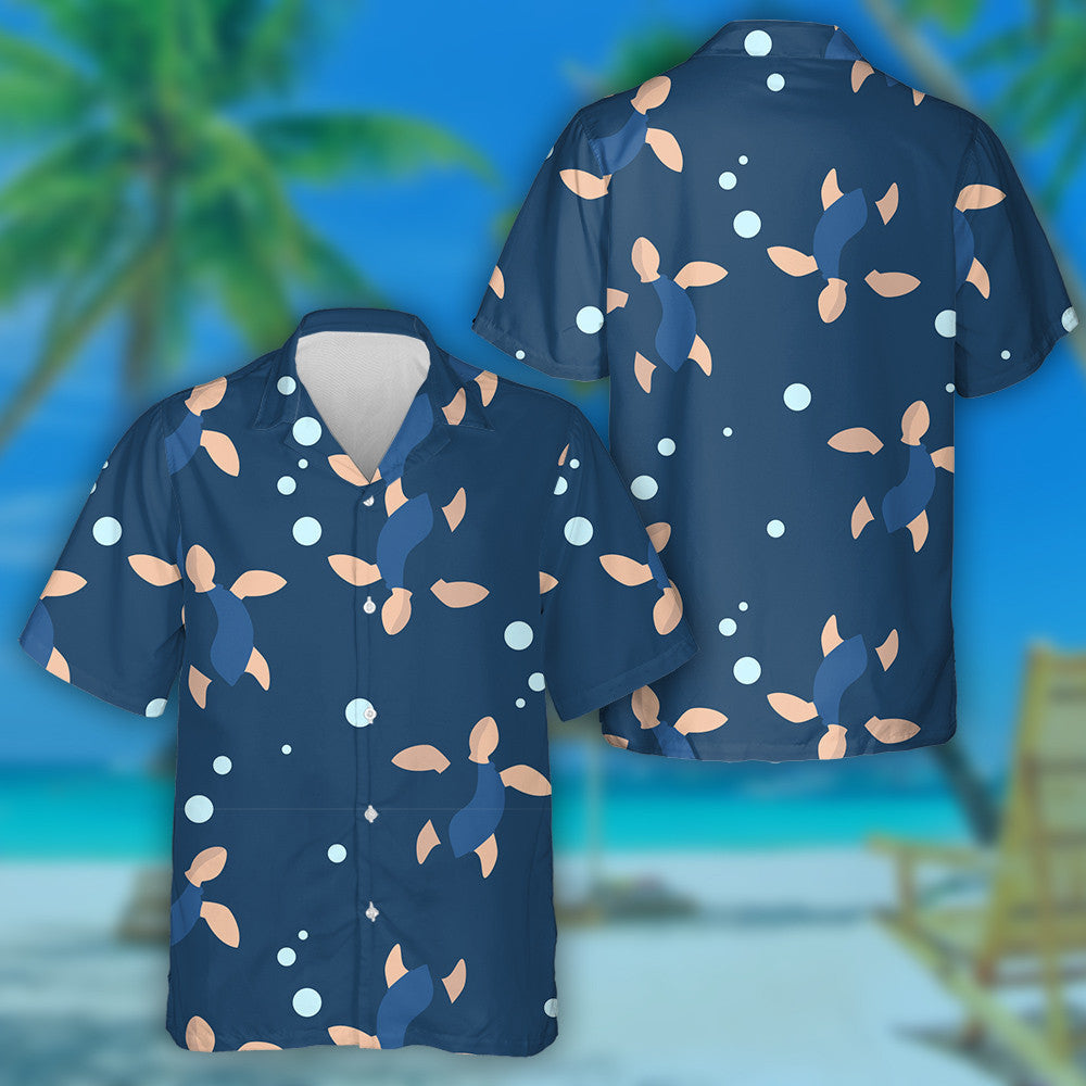Tropical Colorful With Funny Turtles In Sunglasses Hawaiian Shirt, Hawaiian Shirt Gift, Christmas Gift