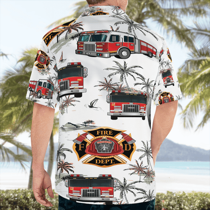 Truck Comhraiceoir Dóiteáin Léine Trá Haváíais_ Bronntanas Léine Haváíais, Bronntanas Nollag