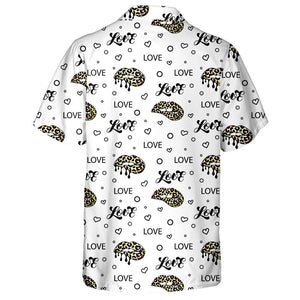 Wild African Leopard With Kissing And Biting Lips Hawaiian Shirt, Hawaiian Shirt Gift, Christmas Gift