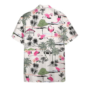 Pink Flamingo Yoga Nice Ornamental Hawaiian Shirt,Hawaiian Shirt Gift, Christmas Gift