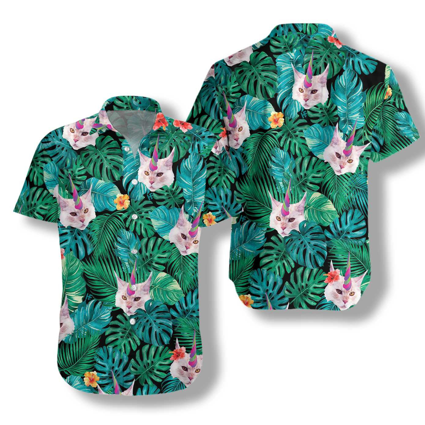 Léine Haváís Cat Unicorn Deep Jungle, Bronntanas Léine Haváise, Bronntanas Nollag