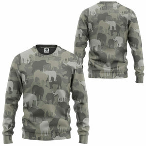 3D Elephants Camo Custom Tshirt Hoodie Apparel