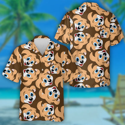 Cúlra Leithlisithe Aghaidh an Mhadra Órga Léine Haváís, Bronntanas Léine Haváí, Bronntanas Nollag