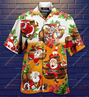 Dear Santa, Here'S Your Beer Short Hawaiian Shirt Summer Hawaiian T Shirts Custom Hawaiian Shirts Hawaiian Shirt Pattern, Hawaiian Shirt Gift, Christmas Gift
