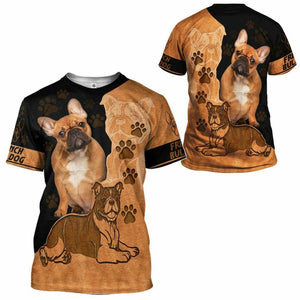 3D Loving French Bulldog Custom Tshirt Hoodie Apparel
