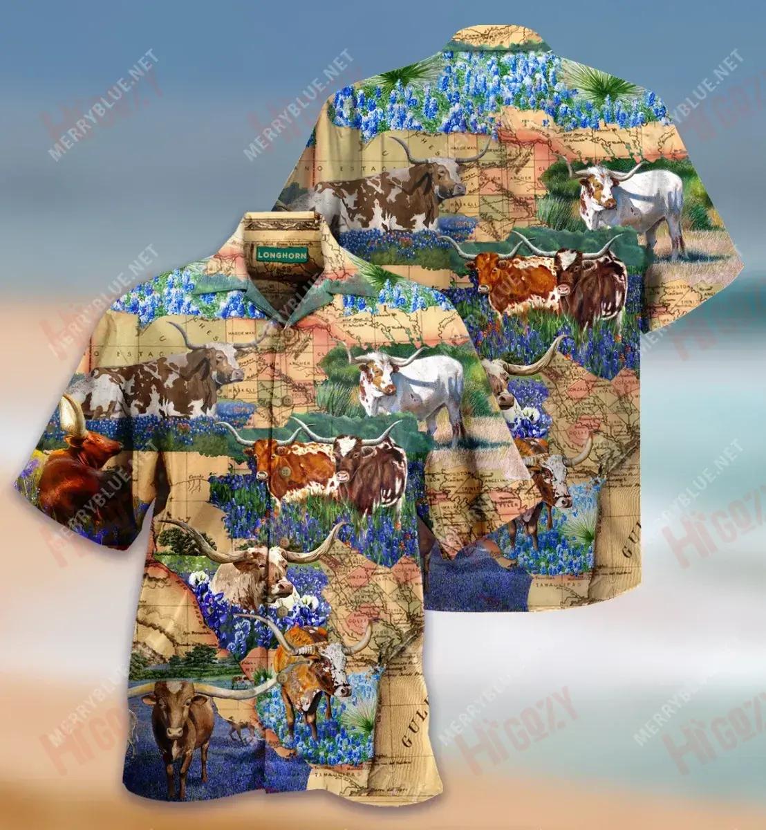 Ná praiseach Le Texas Unisex Léine Gearr Muinchille Samhraidh T Léinte haváíais Vintage Léinte Haváís Patrún Léine Haváíais, Bronntanais Léine haváíais, Bronntanas Nollag