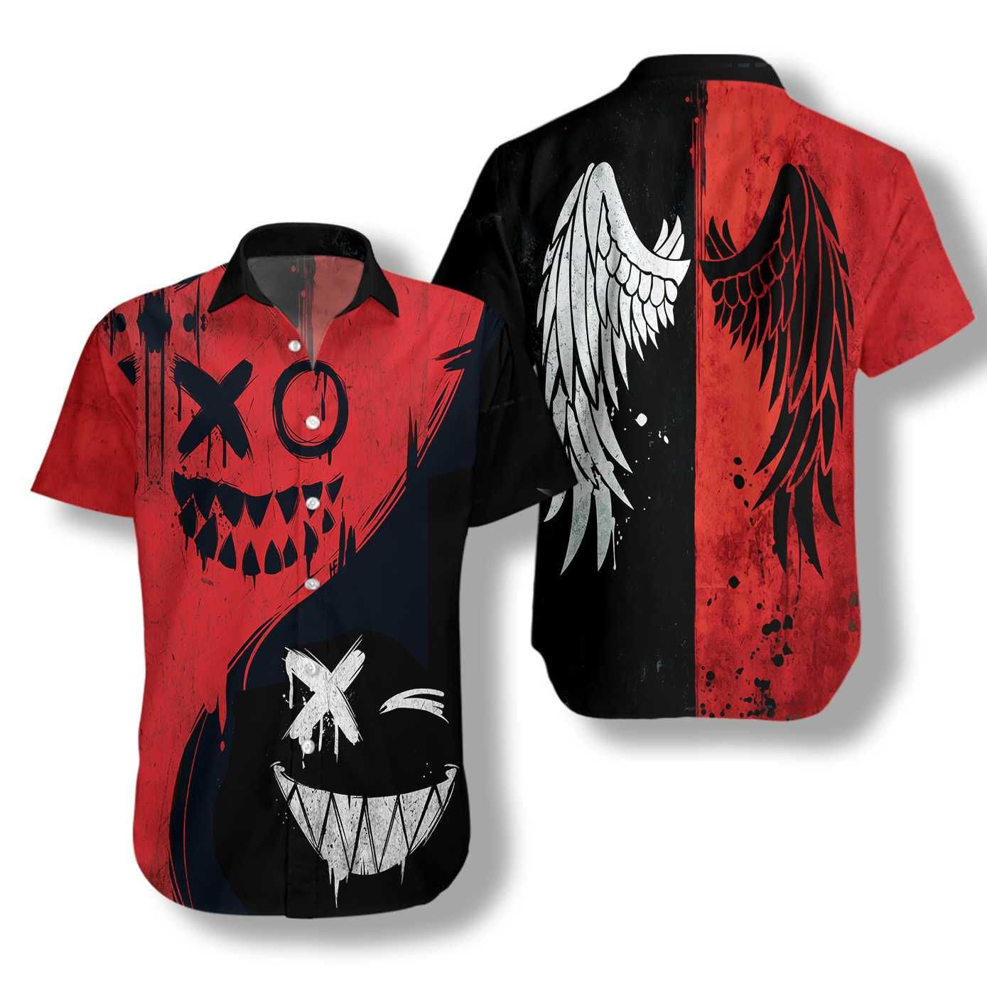 Halloween Evil Smile Hawaiian Shirt, Hawaiian For Gift