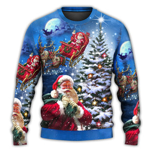 Christmas Santa Claus Story Happy Christmas Is Coming Art Style Ugly Christmas Sweater, Christmas Gift, Gift Christmas 2024