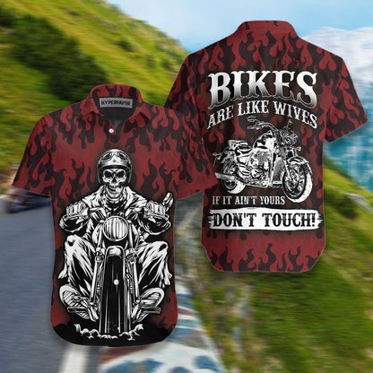 Don't Touch My Motorbike Design Hawaiian Shirt,Hawaiian Shirt Gift, Christmas Gift