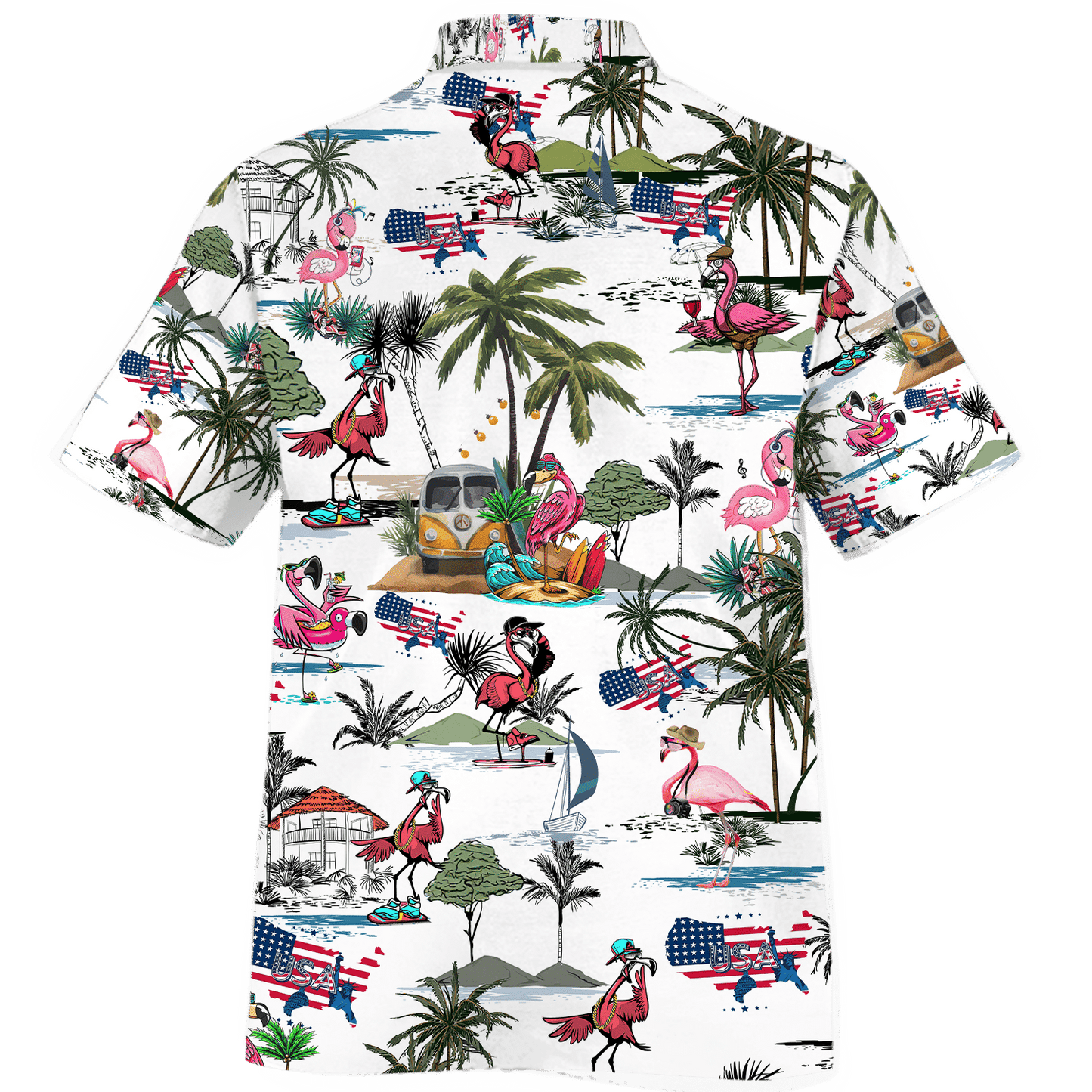 Go To The Beach Flamingo Style Design Hawaiian Shirt, Hawaiian Shirt Gift, Christmas Gift