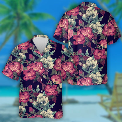 Uiscedhath Pretty Pink Rose White Floral Art Design Léine Haváís, Bronntanas Léine Haváís, Bronntanas Nollag