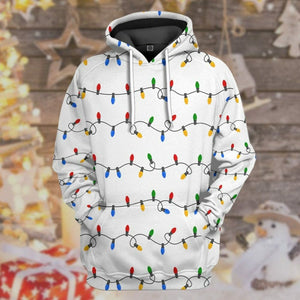 3D Christmas Light Custom Tshirt Hoodie Apparel