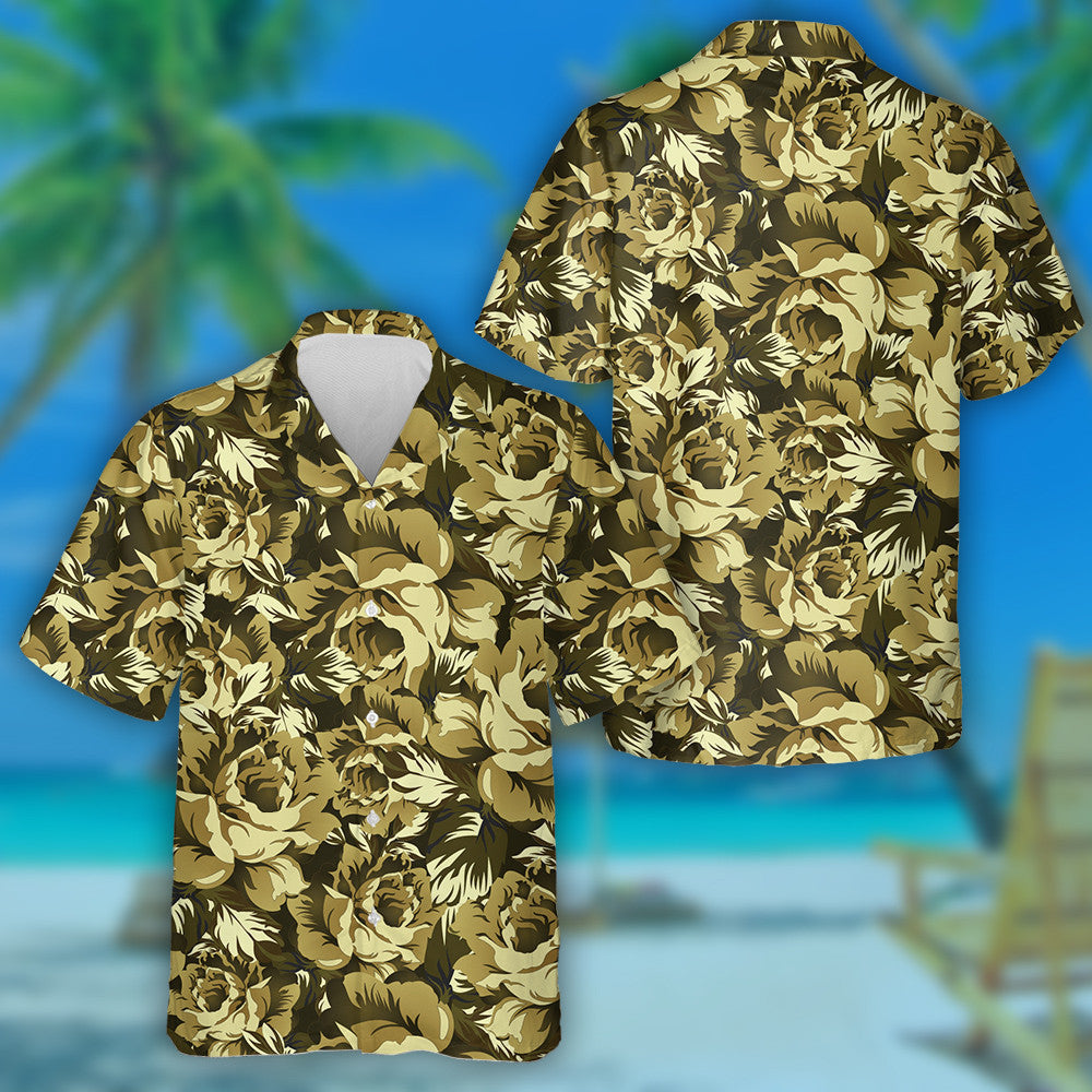 Bláth Rósanna Seanréidh Meallacach I bPatrún Duaithníochta Léine Haváís, Bronntanas Léine Haváís, Bronntanas Nollag