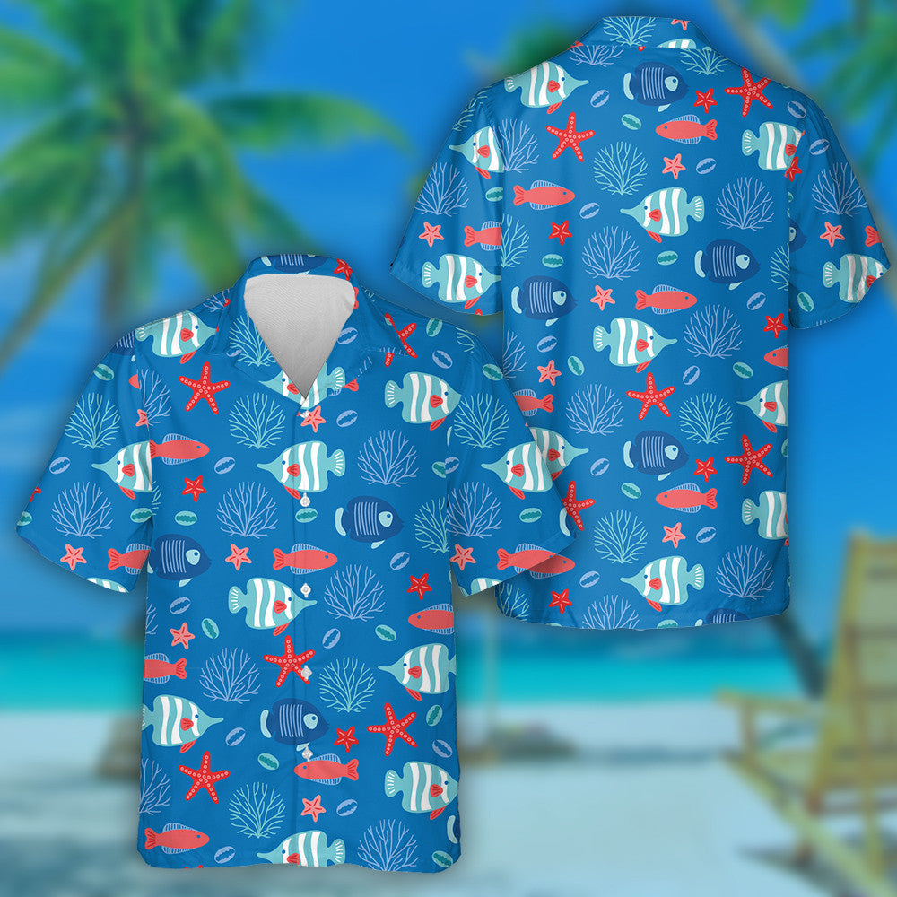 Patrún Aigéin le Iasc Faoi Uisce Feamainn Agus Sliogáin Léine Haváís, Bronntanas Léine Haváís, Bronntanas Nollag