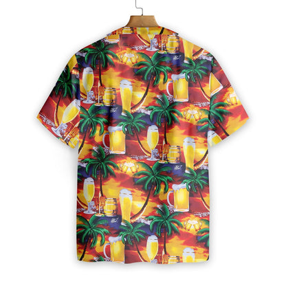 Vivid Beer In Paradise Hawaiian Design Hawaiian Shirt, Hwaiian For Gift