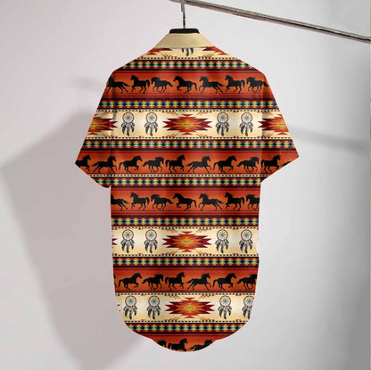 Native Horse Running Design Hawaiian Shirt,Hawaiian Shirt Gift, Christmas Gift