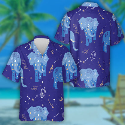 Elephant With Mystical Magical And Astrology Style Hawaiian Shirt, Hawaiian Shirt Gift, Christmas Gift