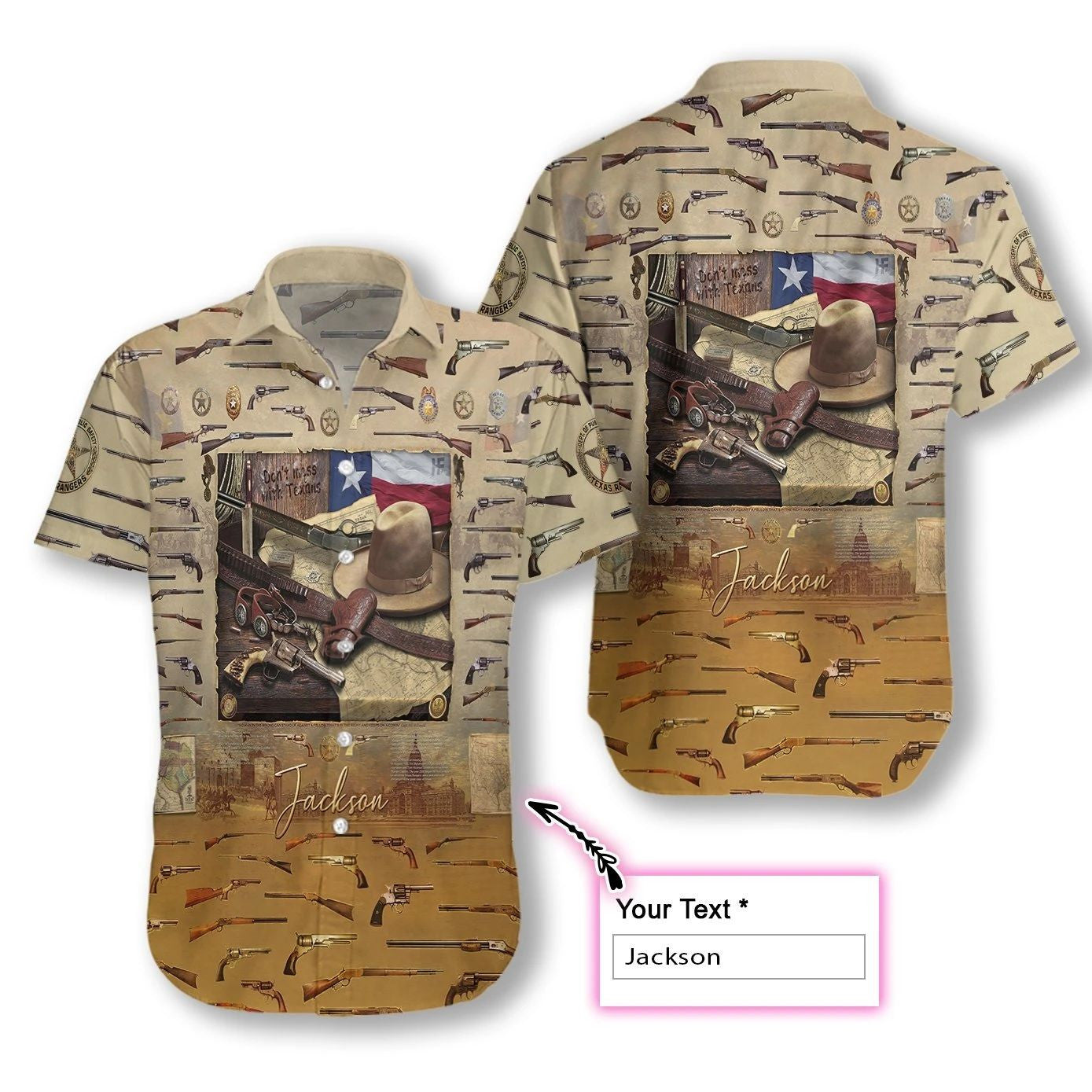 Vintage Texas Heritage Ainm Saincheaptha Léine Haváíais, Hwaiian Le haghaidh Bronntanais