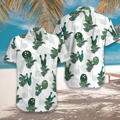 Tropical Bowling Seamless Background Design Hawaiian Shirt,Hawaiian Shirt Gift, Christmas Gift