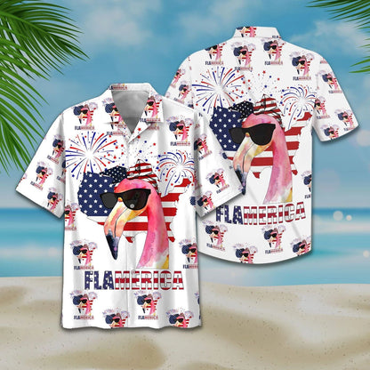 Sunglasses Flamingo Ornamental Design Hawaiian Shirt,Hawaiian Shirt Gift, Christmas Gift