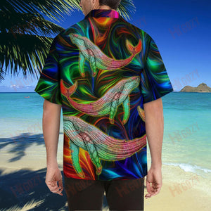 Amazing Whale Hippie Short Sleeve Shirt Summer Tropical Shirts Hawaiian Crazy Shirts Hawaiian Shirts For Men, Christmas Gift