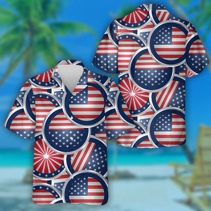 Cnaipí Gréasáin Theibí de Bhratach Mheiriceá in Ábhair Airgid Léine Haváís, Bronntanas Léine Haváí, Bronntanas Nollag