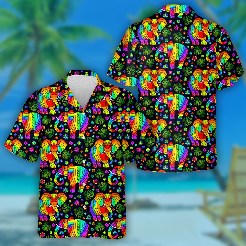 Bláthanna agus Duilleoga Eilifint Ainmhithe Gile dhathach, Léine haváíais, haváís don bhronntanas