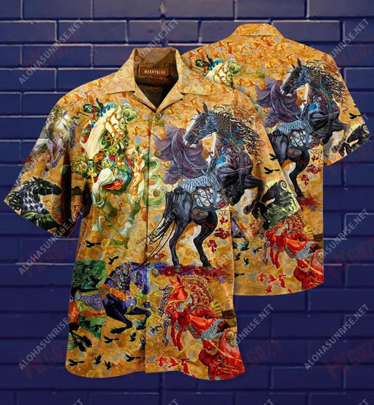The World Is A Better Place With Horses Short Sleeve Shirt Summer Hawaiian T Shirts Vintage Hawaiian Shirts Hawaiian Shirt Pattern, Hawaiian Shirt Gift, Christmas Gift