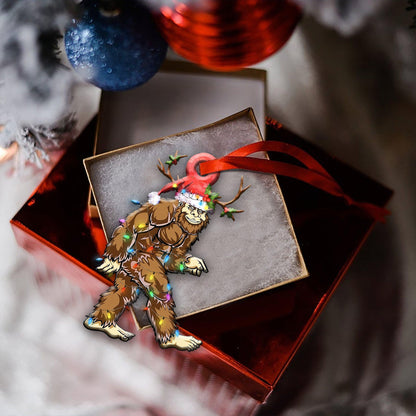 Ornáid Cruth Solas Nollag Bigfoot, Bronntanas Ornáide Nollag, Bronntanas Nollag, Maisiú Nollag