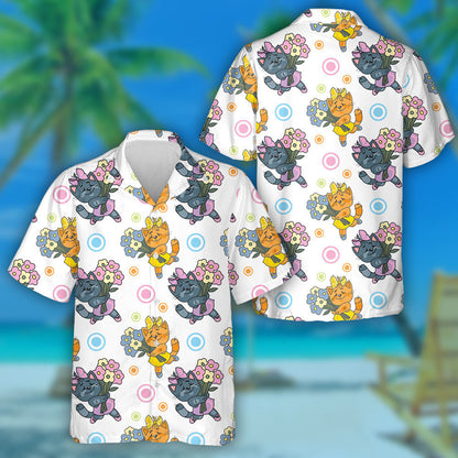 Tá Bouquet á Shealbhú ag Lady Cat i Léine Haváís Shona, Bronntanas Léine Haváíais, Bronntanas Nollag