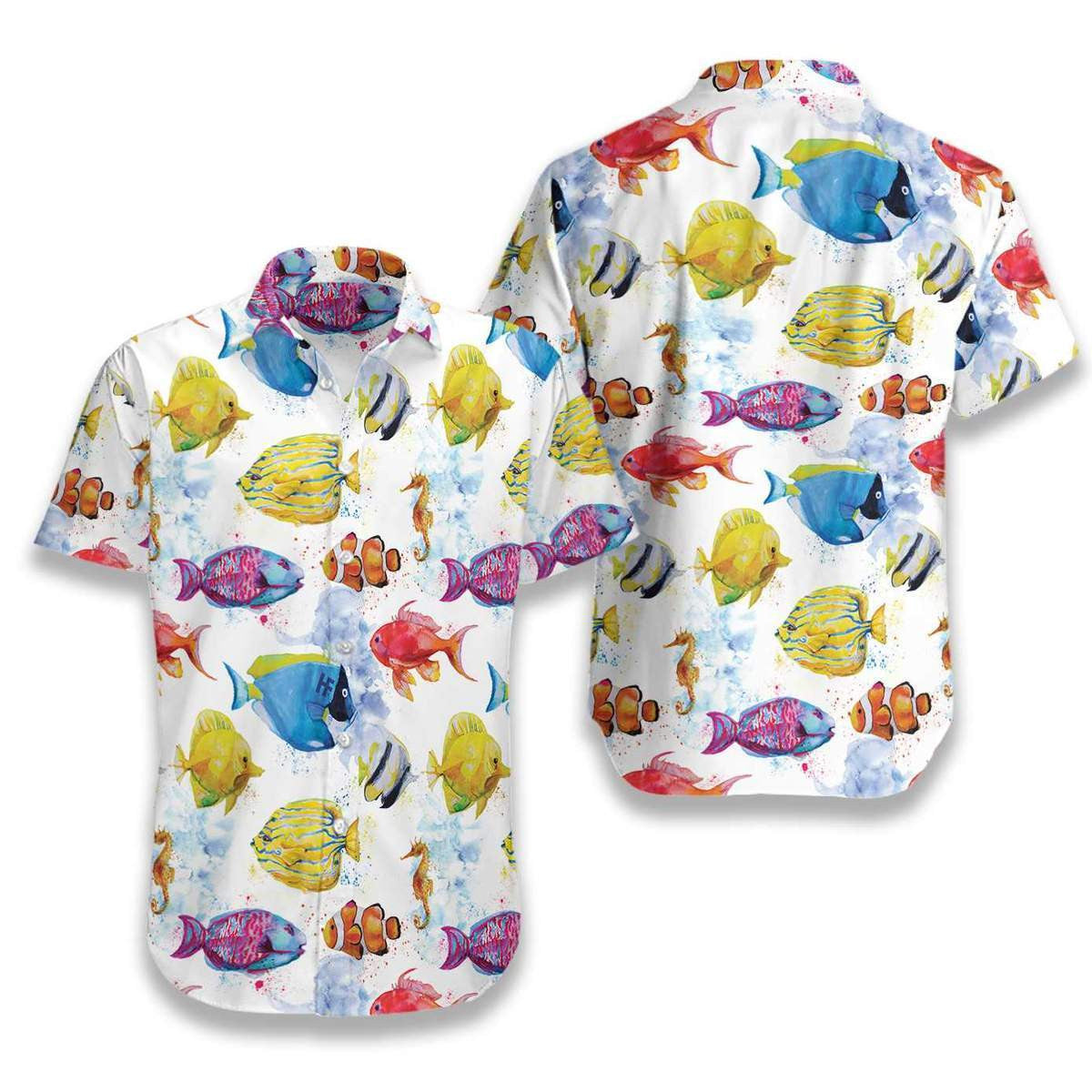 Dath Uisce Éisc Ar Chúlra Bán Léine Haváís, Bronntanas Léine Haváíais, Bronntanas Nollag