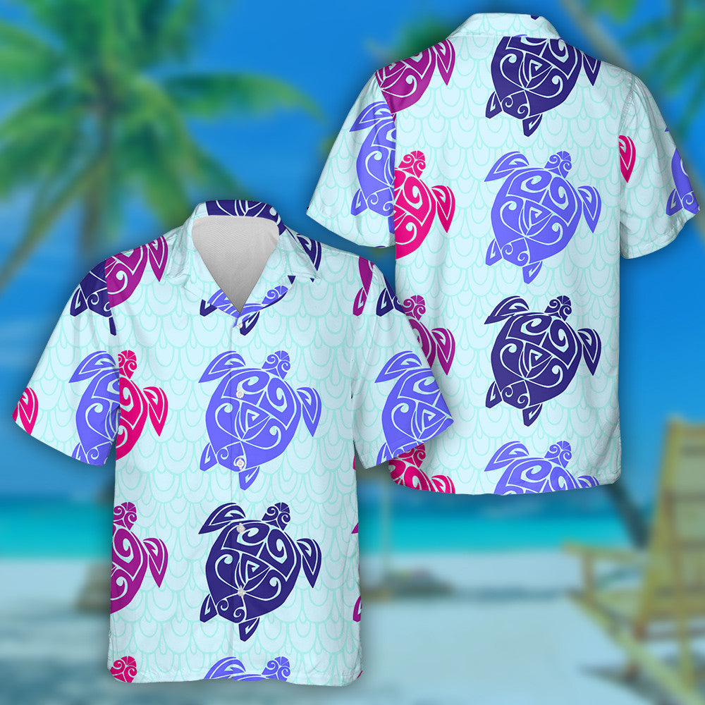 Sea Turtle In The Maori Style Hawaiian Shirt,Hawaiian Shirt Gift, Christmas Gift