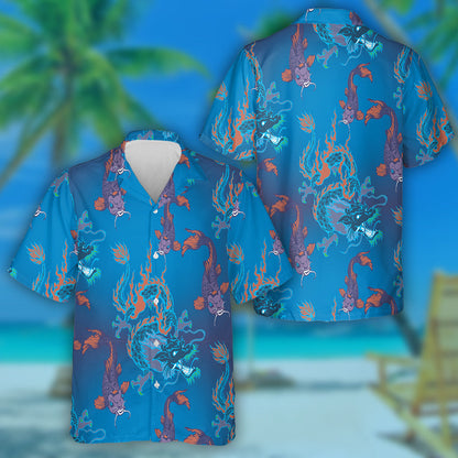 Nice Fishes And Dragons In Asian Style Hawaiian Shirt, Hawaiian Shirt Gift, Christmas Gift