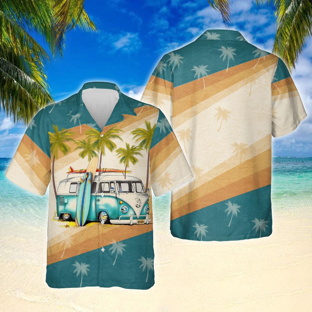 Beach Bus Hawaiian Shirt,Hawaiian Shirt Gift, Christmas Gift
