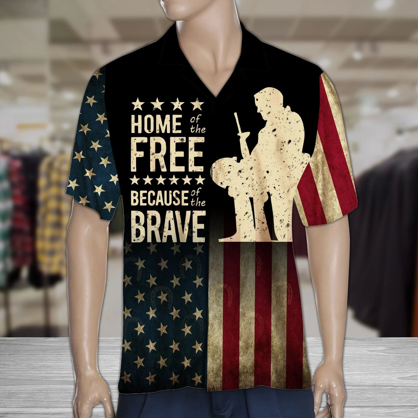 Us Veteran Grunge Flag Design Hawaiian Shirt, Hwaiian For Gift