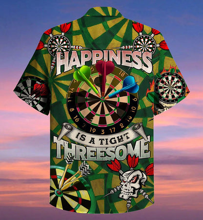 Darts On Board Happiness Is A Tight Threesome Hawaiian Shirt, Hawaiian Shirt Gift, Christmas Gift
