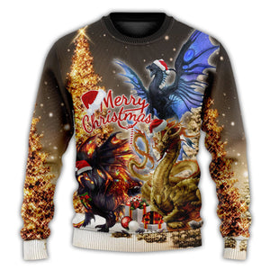 Dragon Merry Christmas Stronger Bright Ugly Christmas Sweater, Christmas Gift, Gift Christmas 2024