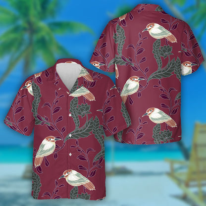 Beautiful Tropical Floral With Birds Hawaiian Shirt, Hawaiian For Gift
