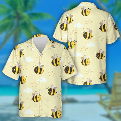 Bee Gleoite Le Scamall Agus Ponc Ar an Cúlra Buí Léine Haváís, Bronntanas Léine Haváís, Bronntanas Nollag