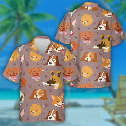 Funny Dog cartoon Characters Different Bread Hawaiian Shirt, Hawaiian Shirt Gift, Christmas Gift