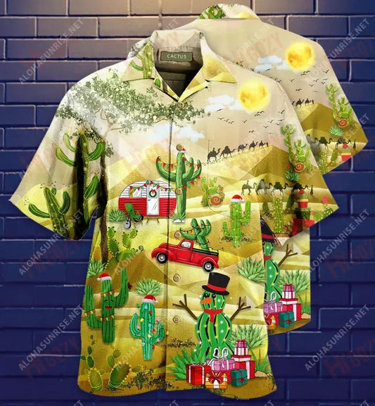 Is Fearr Sa Bheatha Le Cactus Léine Gearr Haváís Caitheamh aimsire Léinte Haváís Saincheaptha Léinte Haváís do Mhná, Bronntanas Léine Haváís, Bronntanas Nollag