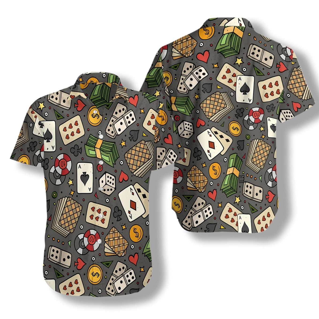 Relax And Play Poker Seamless Design Hawaiian Shirt,Hawaiian Shirt Gift, Christmas Gift
