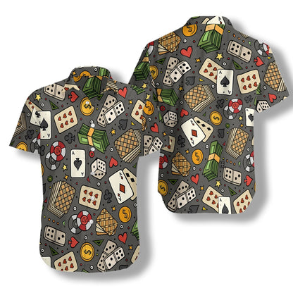 Relax And Play Poker Seamless Design Hawaiian Shirt,Hawaiian Shirt Gift, Christmas Gift