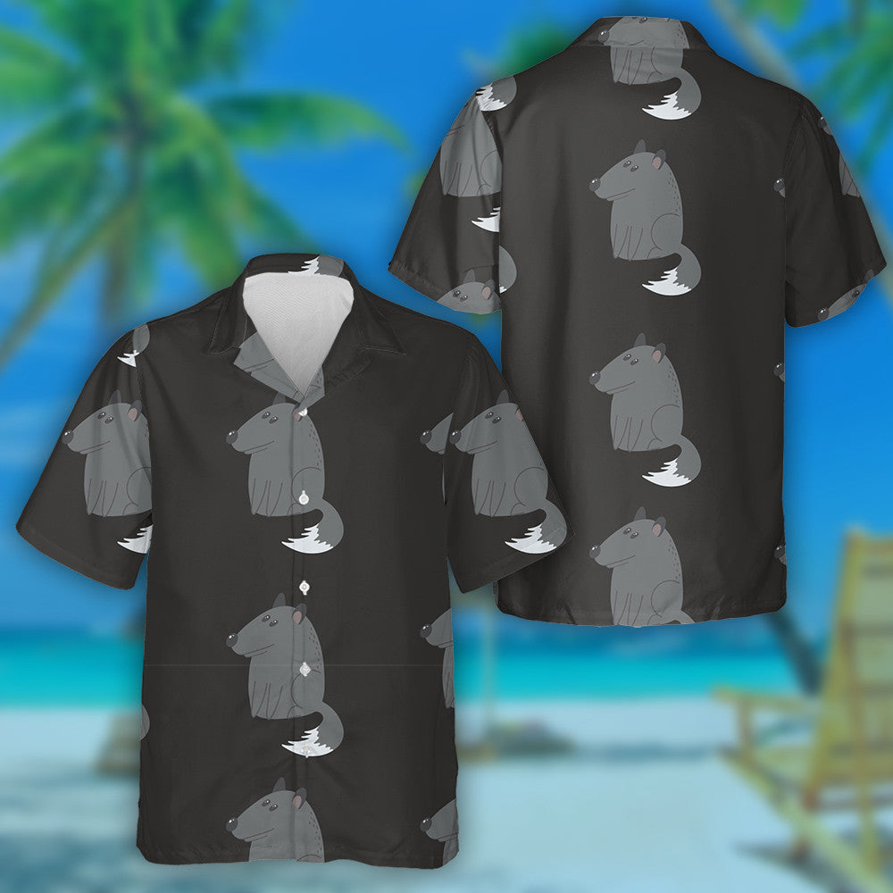 Mystic Wolf On A Black Background Hawaiian Shirt,Hawaiian Shirt Gift, Christmas Gift