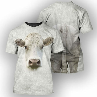 Eallaí Charolais - Éadaí Cochaillín Tléine Clóbhuailte Léine 3D ar Thar Lear