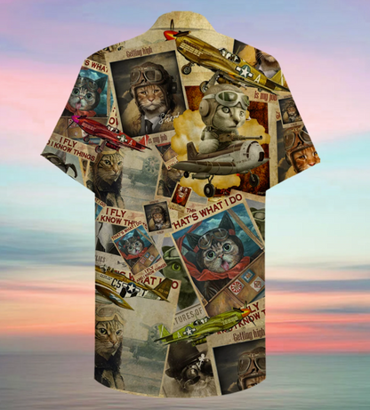 Cats Pilot Hawaiian Shirt â€“ Dnstyles, Hwaiian For Gift