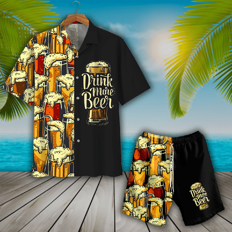 Drink More Beer Hawaiian Shirt_Hawaiian Shirt Gift, Christmas Gift