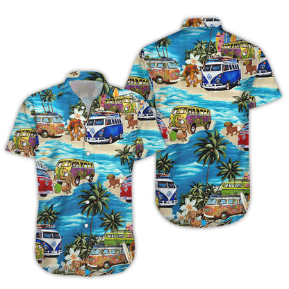 Beach Hawaii Dachshund Dog Hawaiian Shirt,Hawaiian Shirt Gift, Christmas Gift